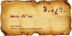 Wein Éva névjegykártya